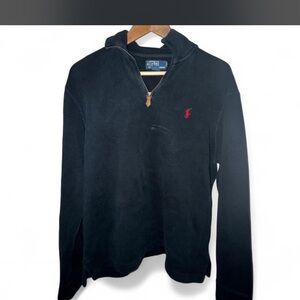 Polo by Ralph Lauren Black Zip-Up Men's Sweater